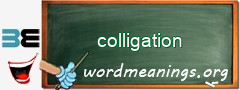 WordMeaning blackboard for colligation